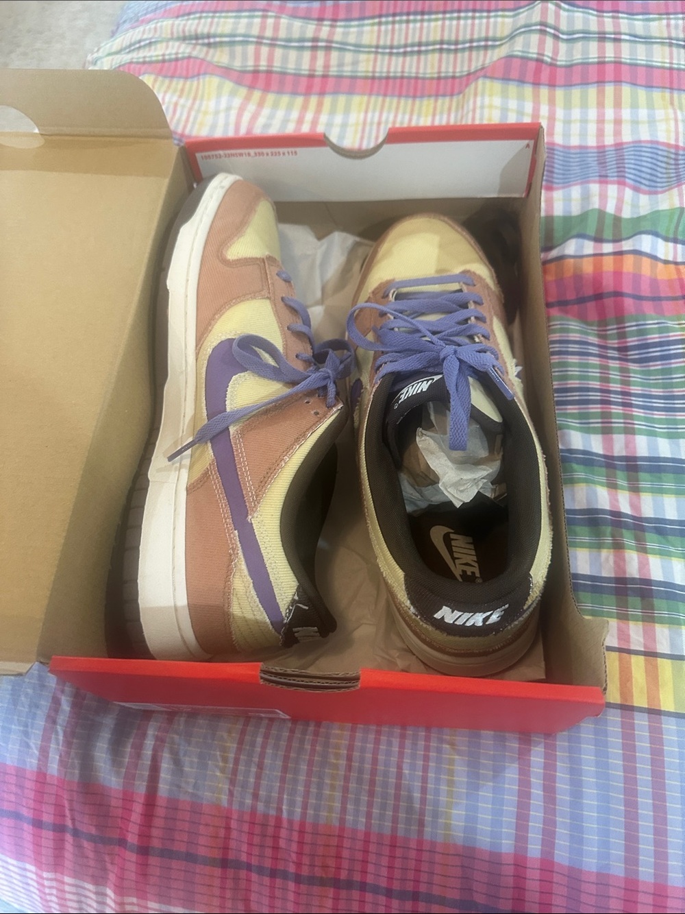 Nike Men's Low-Top Sneakers in Yellow, Brown & Purple